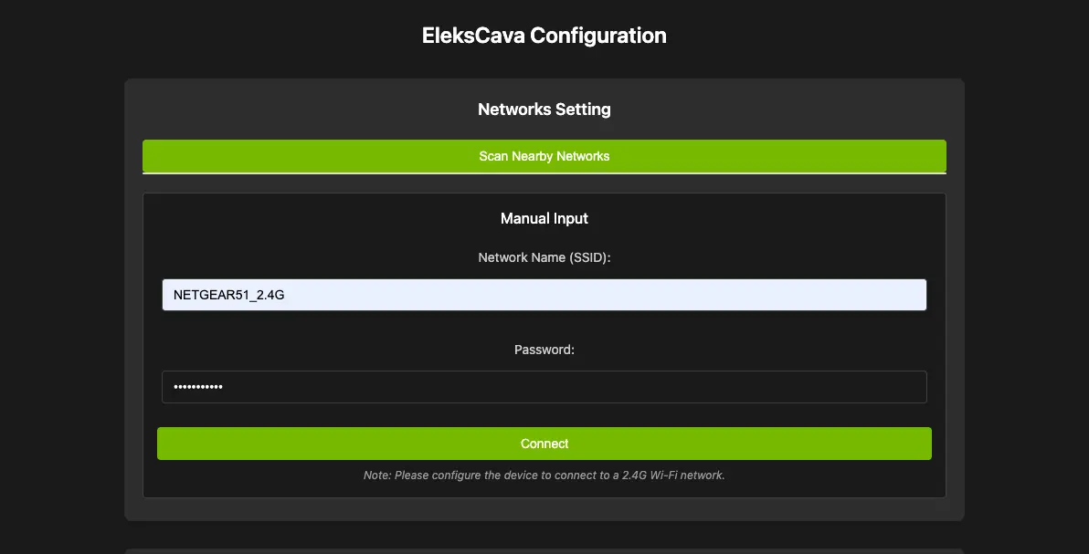 EleksCava Configuration